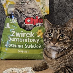 Chico Żwirek Bentonitowy Wiosenna Świeżosć 10l - Biały, Drobny i 99,5% Odpylony