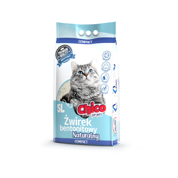 Chico Żwirek Bentonitowy Naturalny 5l