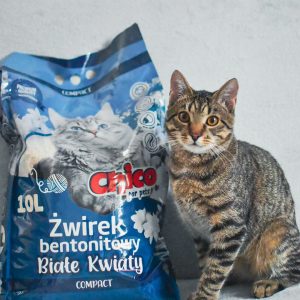 Chico Żwirek Bentonitowy Białe Kwiaty 10l